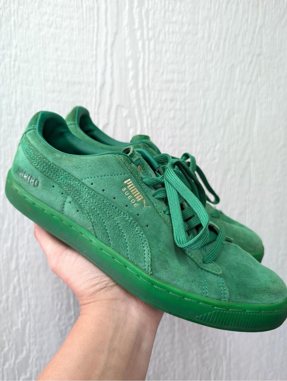 Puma Haribo Green Suede Shoes Sneakers Men's Size 10